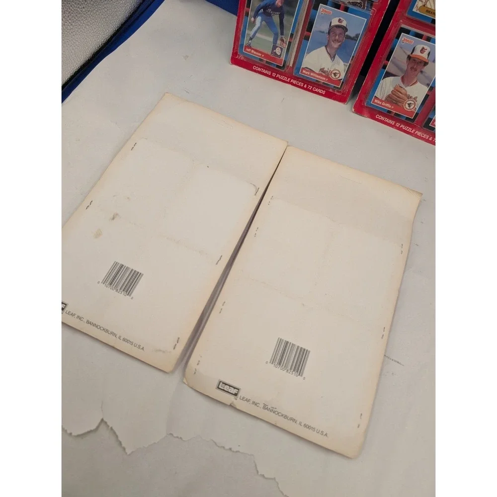 4 Donruss Baseball Puzzle And Cards Original Packaging 72 Cards 12 Puzzle PCs Ea